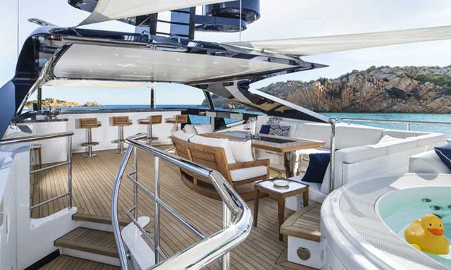 Irisha yacht Sundeck Bar