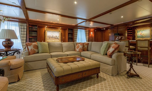 Katharine yacht Expansive Main Saloon