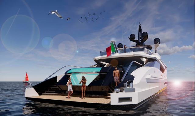 Maddam C yacht Infinity Pool Aft Deck