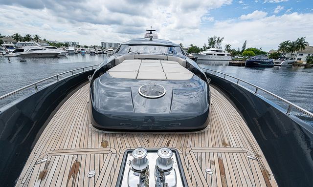 Coal Blooded yacht Wide Foredeck Social Space