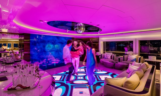 Lady S yacht Hidden Dance Floor