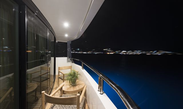 Liquid Sky yacht Side Balconies