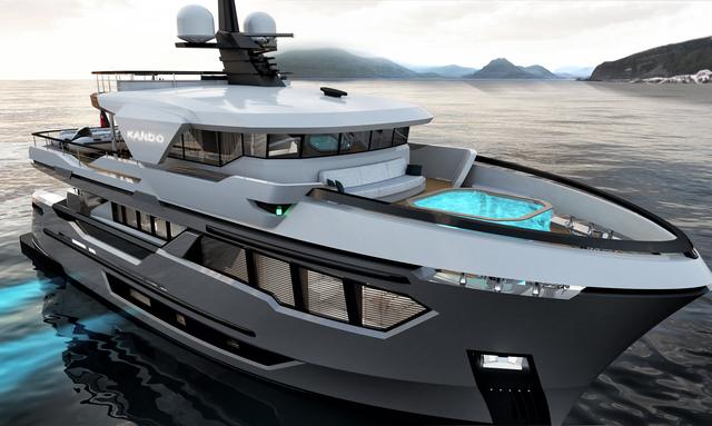 V yacht Foredeck Jacuzzi Lounge