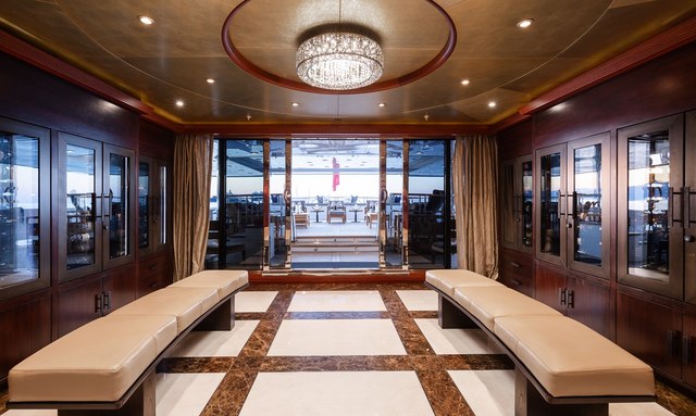 Skyfall yacht Wine Cellar 