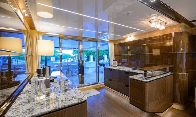 Tropa yacht Open Galley Design