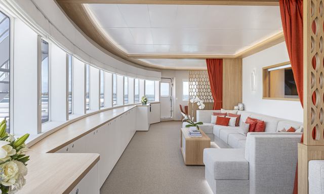 Wayfinder yacht Heli-Lounge