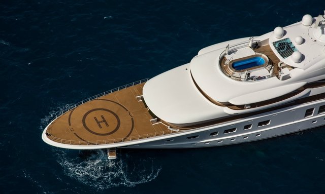 Quantum Blue yacht Helicopter pad