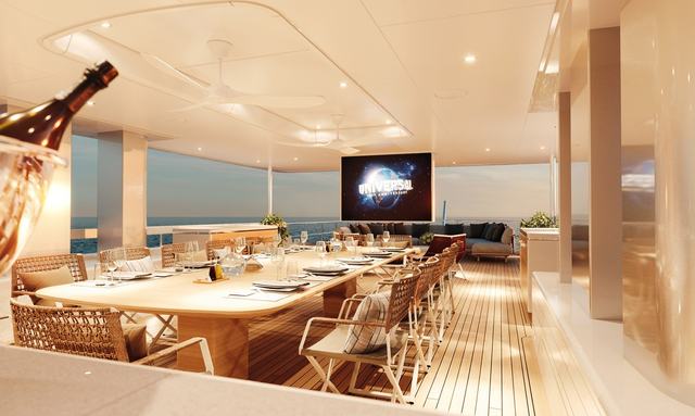 Project Fun yacht Bridge Deck Open-Air Cinema