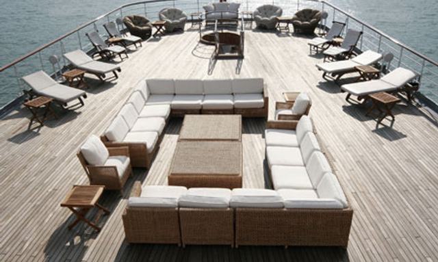 Savarona yacht Large Deck Spaces