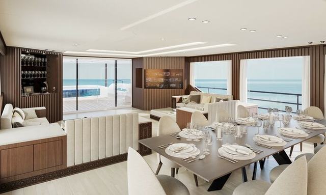 Hargrave 125 yacht Generous 2.2m Interior Headroom