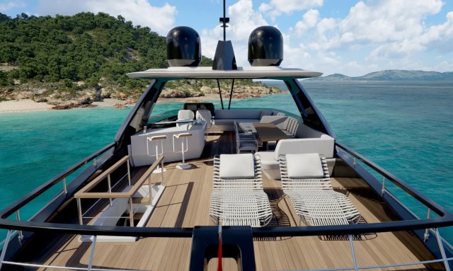 Ferretti 800/01 yacht Spacious Flybridge Social Hub
