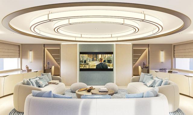 Maddam C yacht Sky Lounge with Cinema