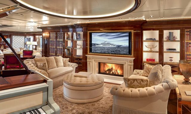 Amadea yacht Statement Fireplace