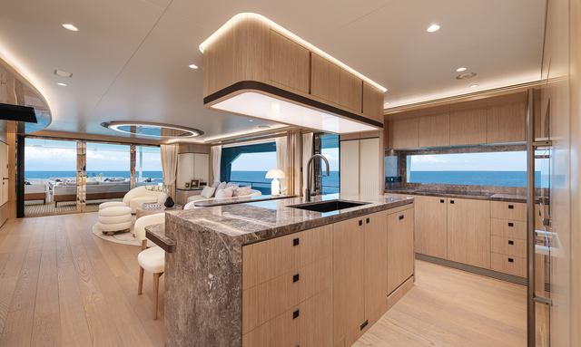 Horizon FD80 /15 yacht Open-Plan Galley with Island