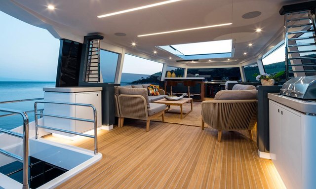 Galene IV yacht Semi-Enclosed Sky Lounge