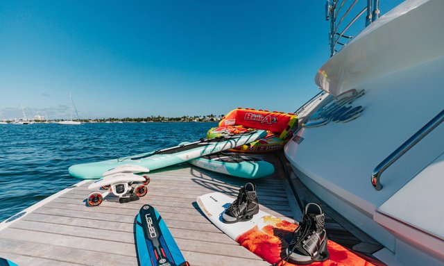 About Time yacht Swim Platform Garage