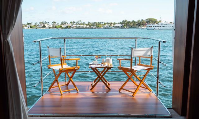About Time yacht Triple Balcony Main Deck
