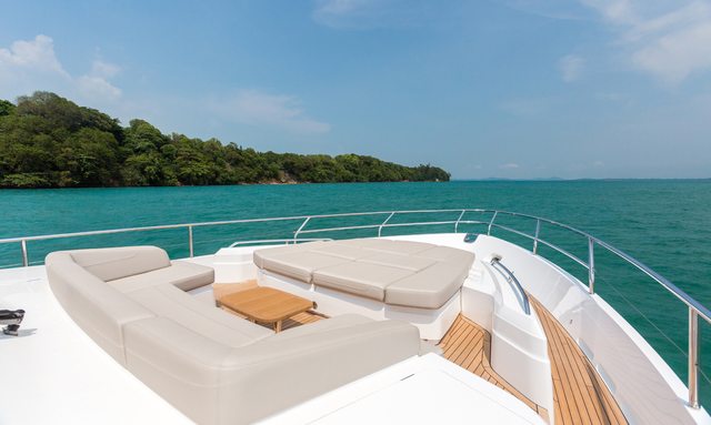Andaman Princess yacht Foredeck lounge with private seating