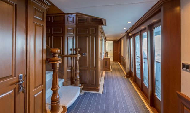 True North yacht Warm Interior Design