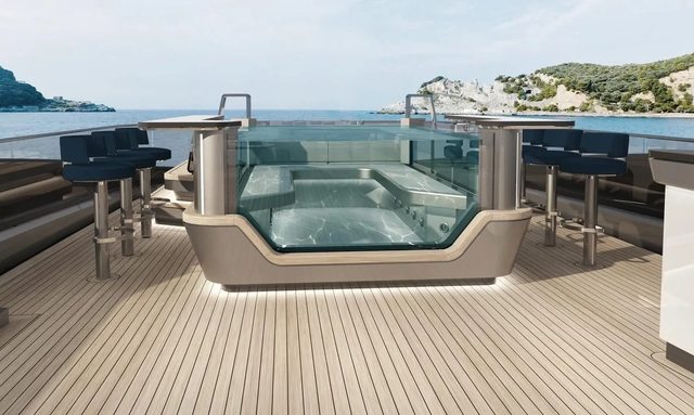 Akula yacht Concealable Pool