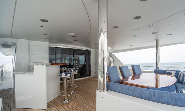 Risk & Reward yacht Alfresco Dining Area