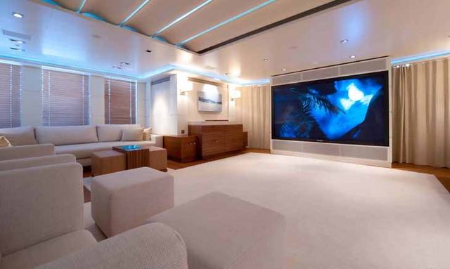 Triple Seven yacht Sky Lounge Cinema