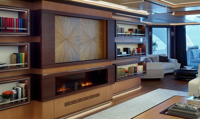 Gaja yacht Innovative Fireplace