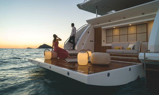 Alba yacht Fold-Out Beach Club Gym