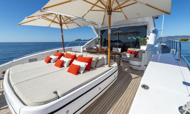 Claudia's yacht Desirable Aft Deck