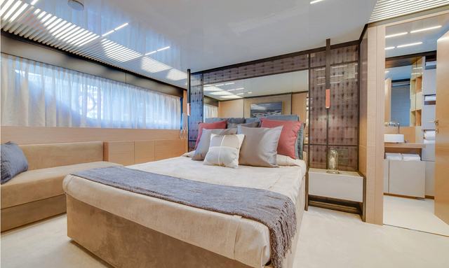 Astrid yacht Full-beam master suite placed amidships