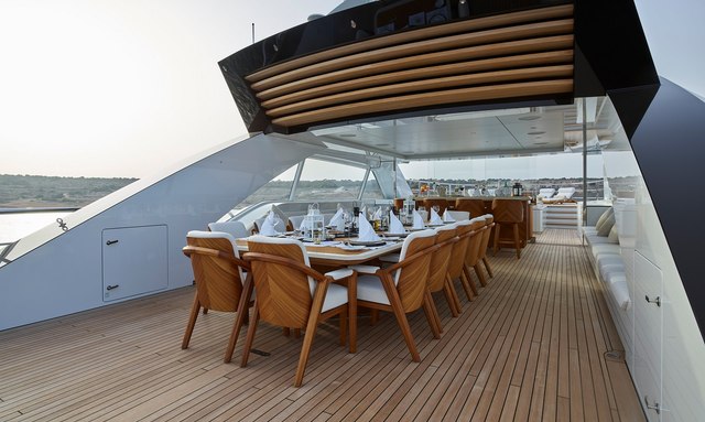 Come Together yacht Protected Sundeck Area