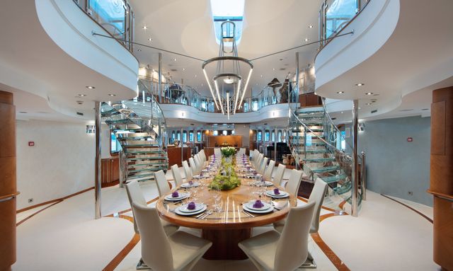 Sherakhan yacht Open interior