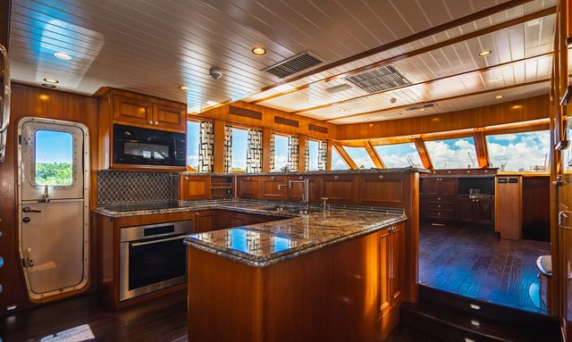 Moonshot yacht Sophisticated Galley