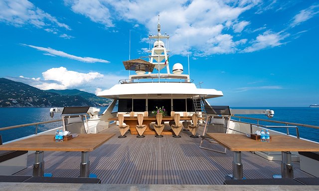 Cloud Atlas yacht Upper Deck Dining