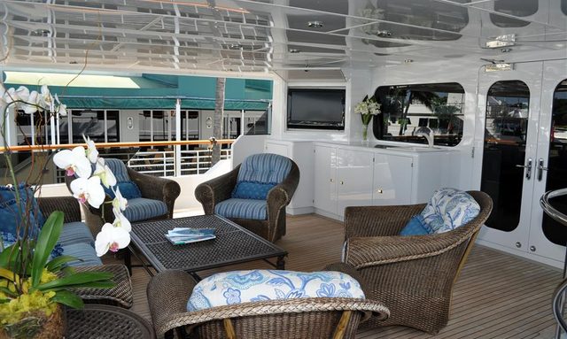Queen D yacht Enclosed Aft Deck