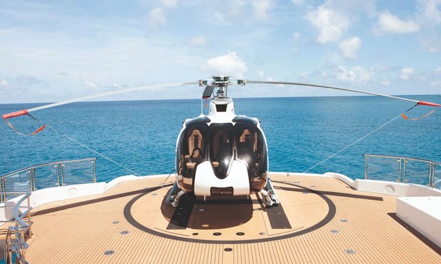 Boardwalk V yacht Two helipads