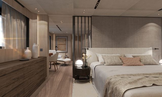 Andiamo yacht Full-Beam Primary Cabin