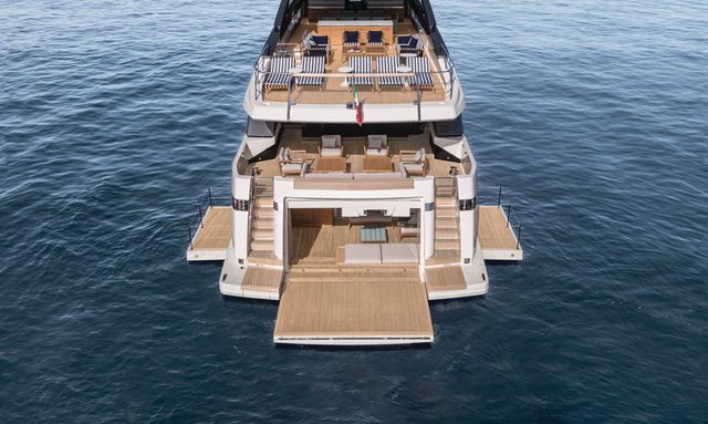 Sofi VI yacht Three-Deck Outdoor Living Setup