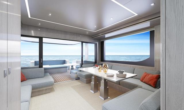 Adventure 780/ 01 yacht Aft Bar Lounge with Views
