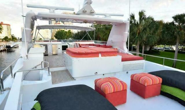Marbella IV yacht Flybridge Entertainment Space