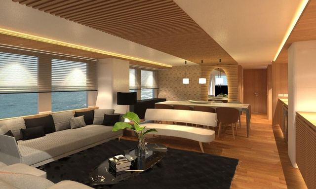 Sea Boss yacht Contemporary Open-Plan Saloon