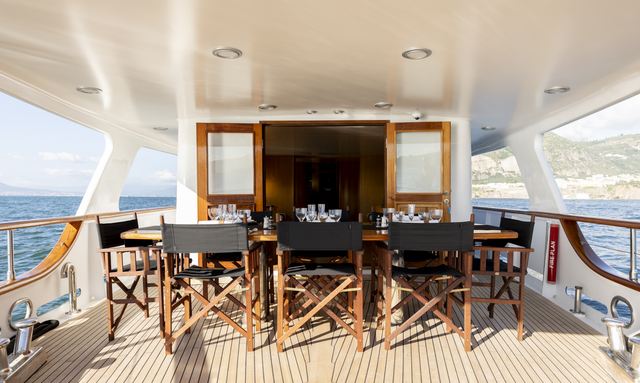 Sounion II yacht Spacious Dining