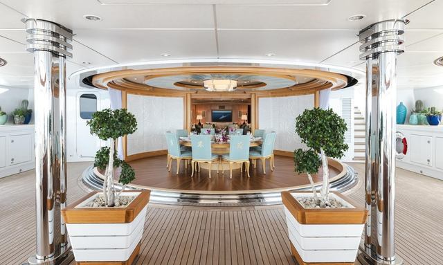 Batello yacht Expansive Entertaining Upper Deck