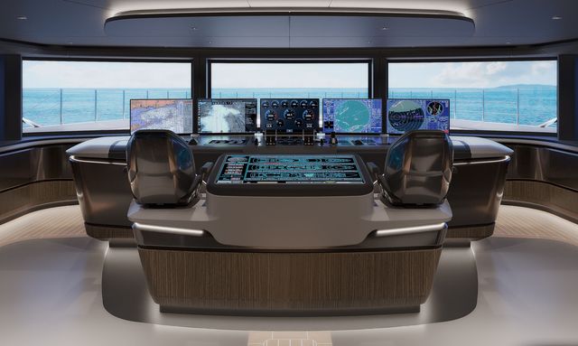 Silver Fox yacht Team Italia Wheelhouse