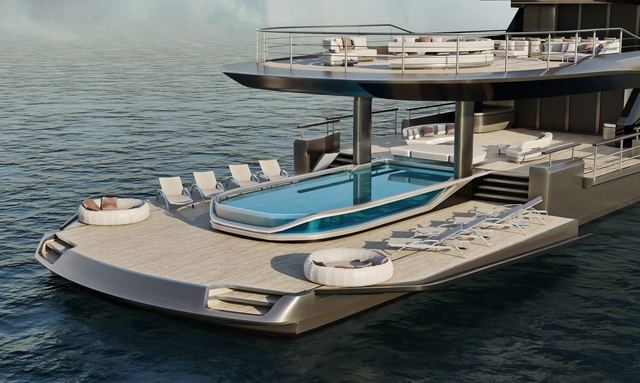 Amphib II yacht Aft Deck Pool