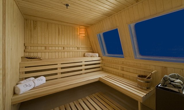 Lauren L yacht Spa, Steam Room and Sauna