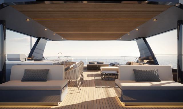Sea Boss yacht Full-Size Flybridge Bar