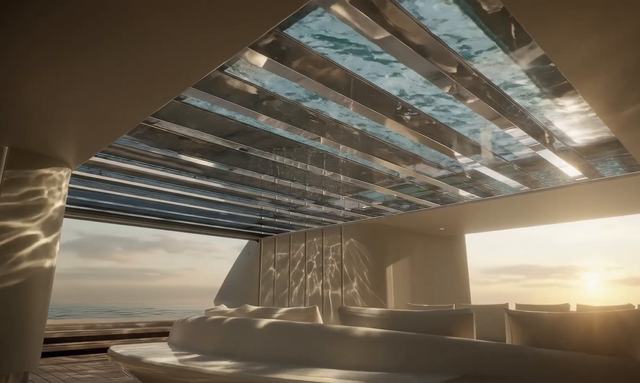 Virtuosity yacht Glass-Bottom Pool Over Beach Club