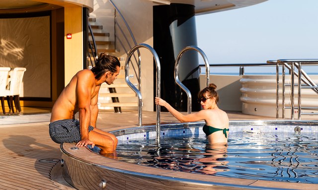 Tranquility yacht Upper Deck Pool 