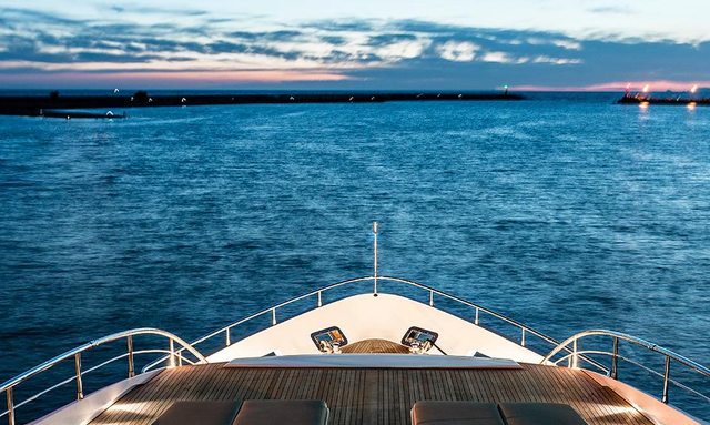 Angiola yacht Sunken Bow Lounge Area